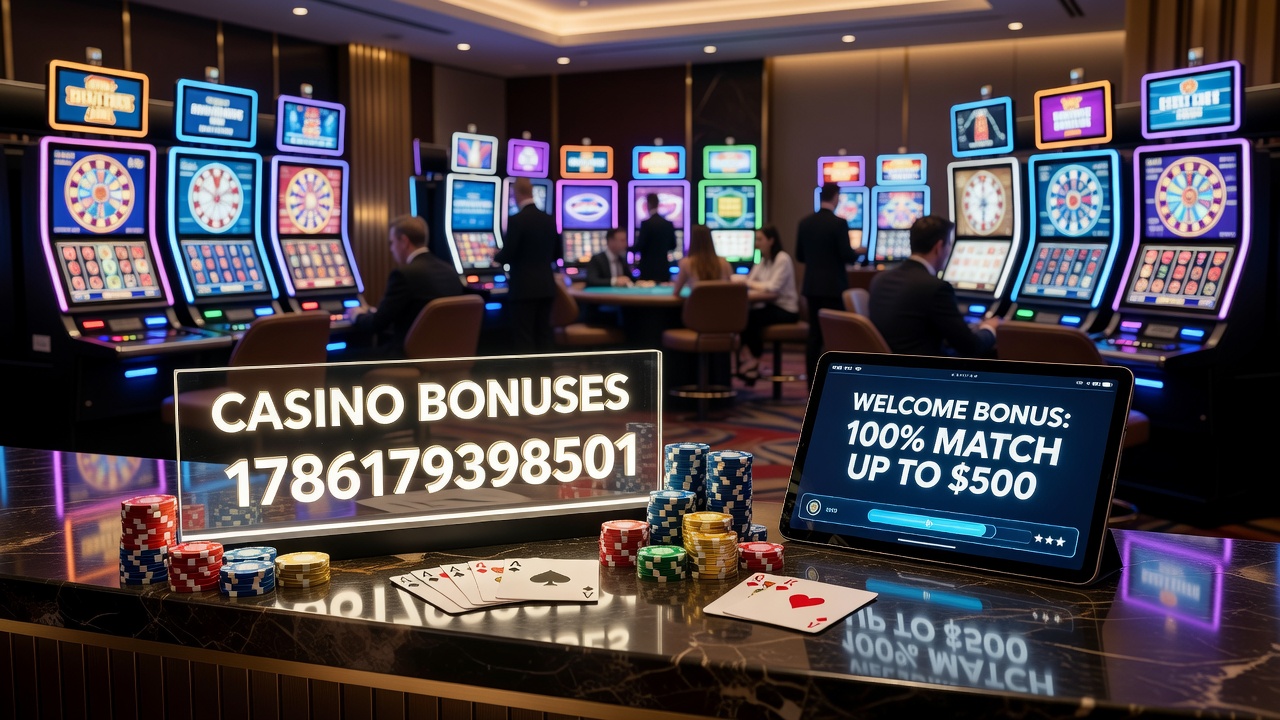 Detailed breakdown of bonus terms including wagering requirements and game contributions shown on a casino dashboard