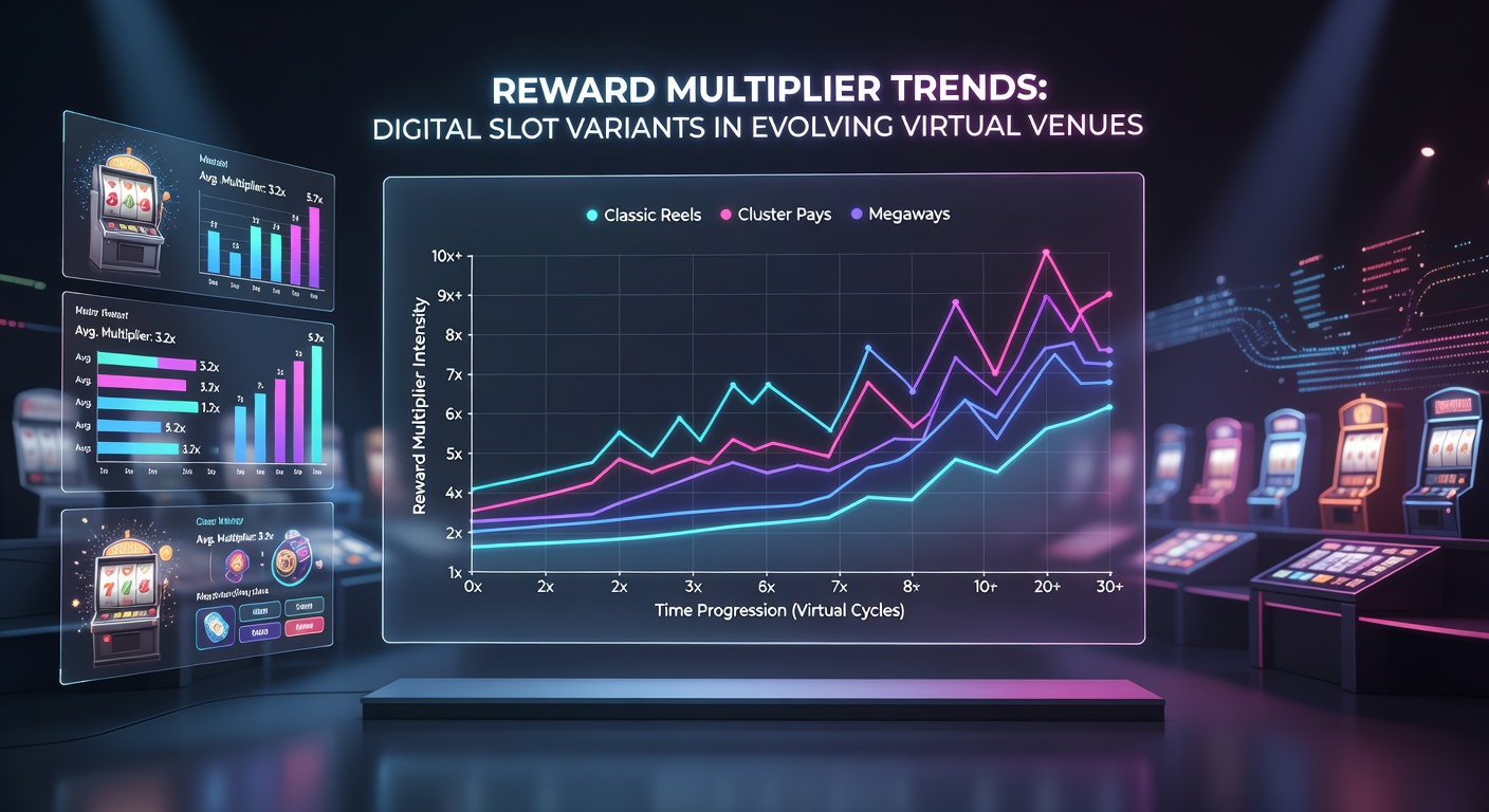 Virtual reality casino scene highlighting multiplier mechanics in an immersive digital slot environment