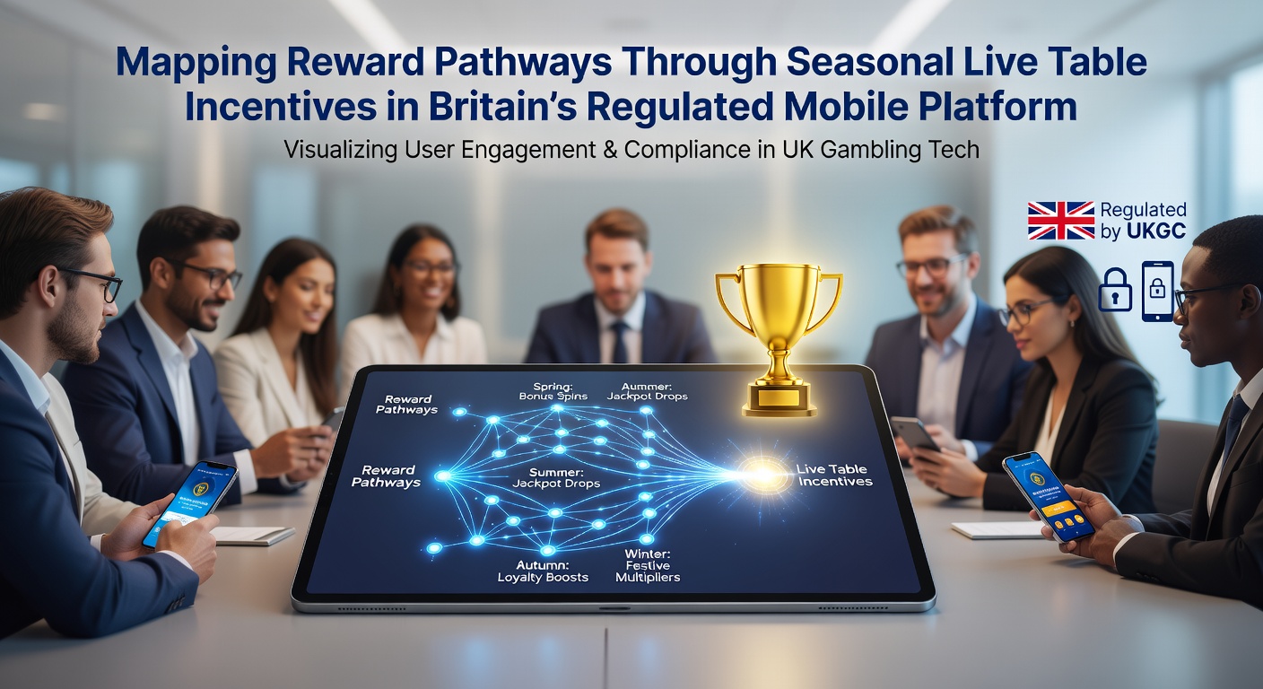 Detailed diagram showing reward progression flows in regulated British mobile live dealer environments