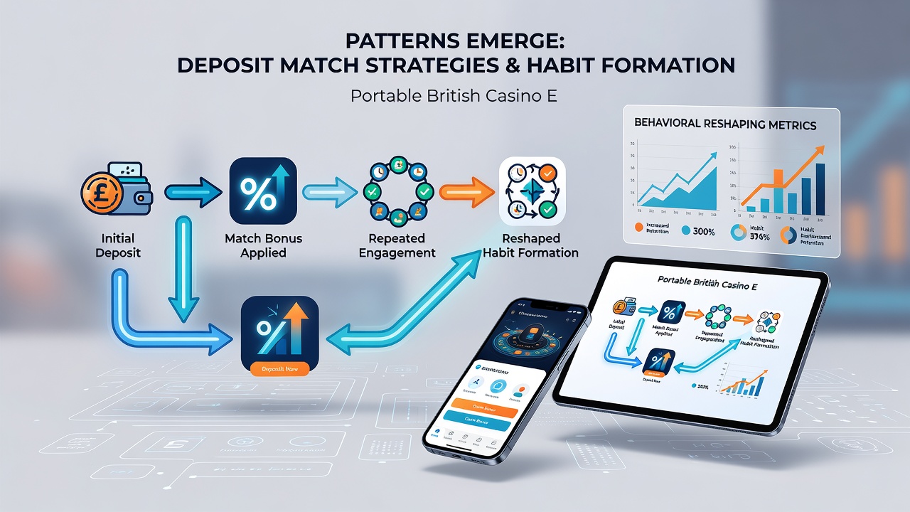 Data visualization charts showing player habit formation trends linked to deposit match offers over multiple months