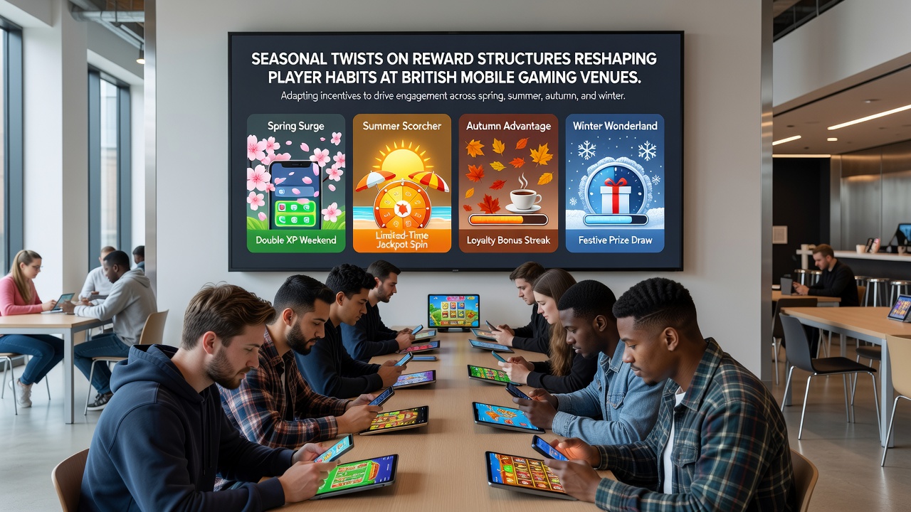 Players engaging with seasonal mobile casino rewards on smartphones
